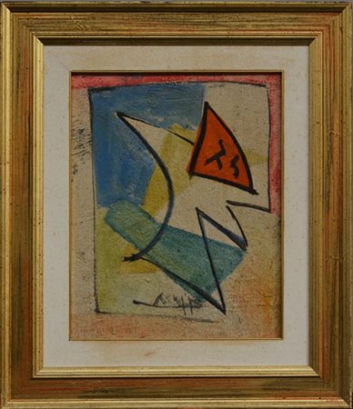 Piero Maggioni "Lirico" anni '70
olio su tavola
cm 50x40
Firmato in basso a dest