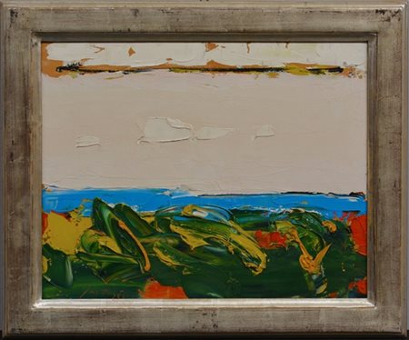 Sergio Scatizzi "Sul mare" 1984
olio su tavola
cm 40x50
Firmato e datato 84 in b