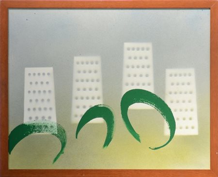 Massimo Antonelli "L'ultimo millennio" 1999
acrilico a spray su tela
cm 40x50
Fi