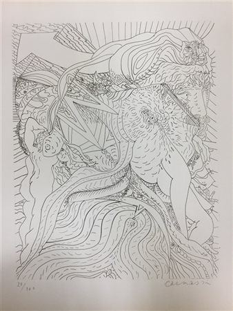 Arturo Carmassi "Senza titolo" 
acquaforte
(lastra cm 45x35,5; foglio cm 58x47)