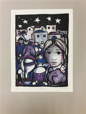 Francesco Tabusso "Gennaio" 1968
litografia a colori
cm 68x46
numerata 6/x, tito