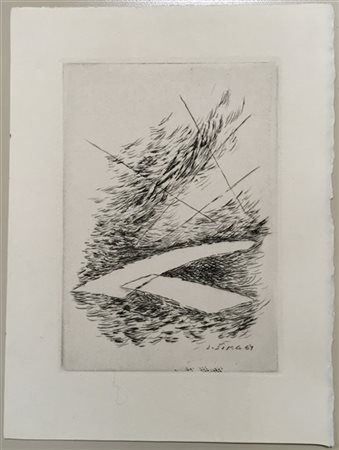 Joseph Sima "Senza titolo" 1967
acquaforte
(lastra cm 14x10; foglio cm 19x14,5)