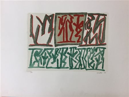 Riccardo Licata "Senza titolo" 1987
serigrafia materica
cm 49,5x70
numerata 52/1