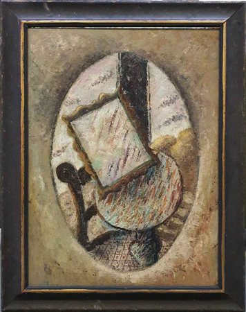 Gaetano Tranchino "Senza titolo" 1983
olio su tela, cm 80x60
Firmato e datato in