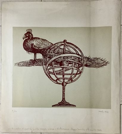 Sergio Vacchi "Senza titolo" 1967
litografia a colori
cm 76x68
numerata 9/50, fi