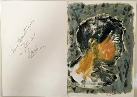 Bruno Calvani "Ritratto" 1956
tecnica mista sulla terza facciata di un biglietto