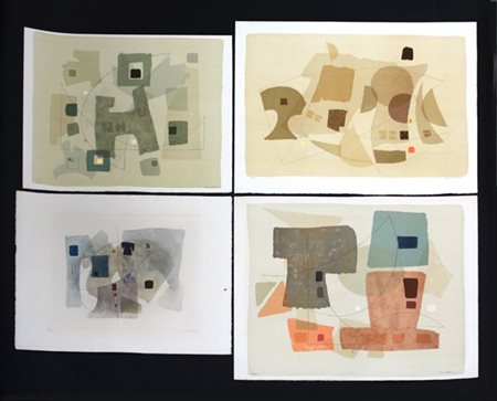 Eugene R. Witten Lotto composto da quattro litografie, firmate e numerate; di di