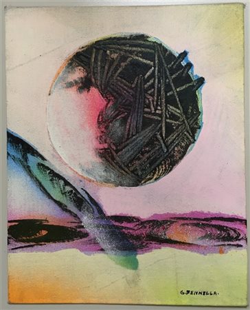 G. Pennella "Senza titolo" 
acrilico su carta intelata
cm 25x20
firmato in basso