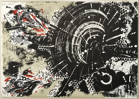 Amilcare Rambelli "Senza titolo" 1965
litografia a colori
cm 25x35
firmata, data