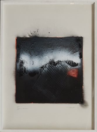 Giuseppe Stefanelli "...al self-service" 1986
tecnica mista e collage su cartone