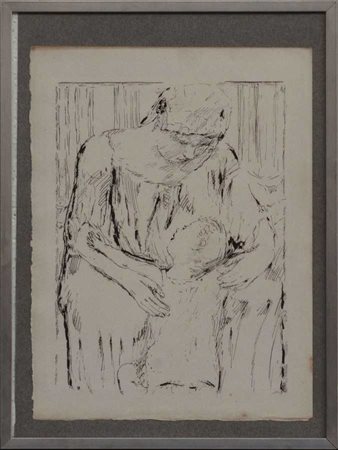 Pierre Bonnard "Senza titolo" 
acquaforte tratta dal volume "Sainte Monique"
cm
