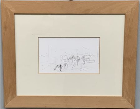 Guido Somaré "Paesaggio" 
penna su carta
cm 12x20
firmato in basso a destra a ma