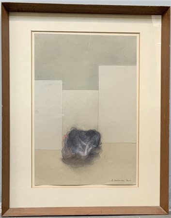 Sandro Somarè "Composizione" 
tecnica mista su carta
cm 37x24,5
firmata e datata