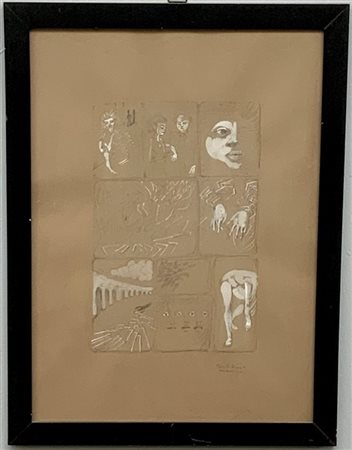 Guido Somaré "Figure" 1971
tecnica mista su carta
cm 50x35
firmato in basso a de