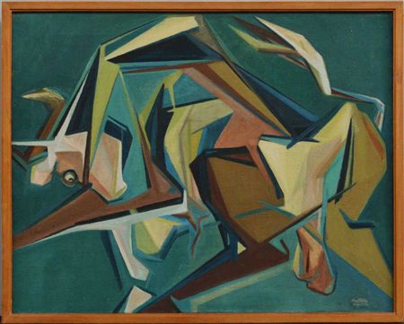 Raffaele Castello "Toro" 1950
olio su tela
cm 60x74
firmato e datato in basso a