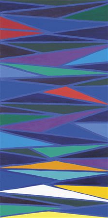 Piero Dorazio (Rom/Roma 1927 – Todi 2005) Treppe, 1973;Olio su tela, 100 x 50...