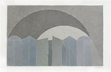 Giuseppe Uncini (Fabriano 1929 – Trevi 2008) Dimore, 1981;Acquarello su carta...