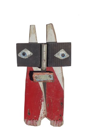 Edilio Riccini (Bracciano 1926) Totem, 1998;Assemblaggi di legni dipinti a...