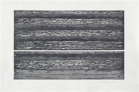 Piero Dorazio (Rom/Roma 1927 – Todi 2005) Senza titolo, 1971;Acquatinta b/n,...