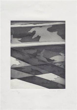 Piero Dorazio (Rom/Roma 1927 – Todi 2005) Senza titolo, 1969;Acquatinta b/n,...