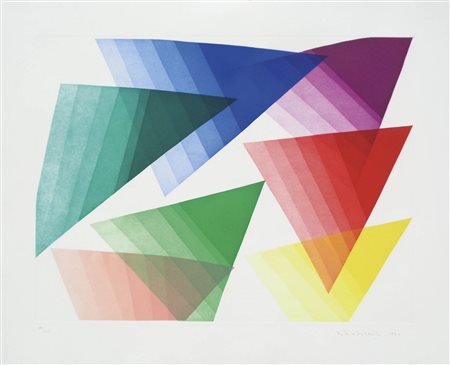 Piero Dorazio (Rom/Roma 1927 – Todi 2005) senza titolo, 1990;Acquatinta col.,...