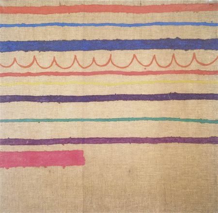 Giorgio Griffa (Turin/Torino 1936) Senza titolo;Giclée su tela, 60 x 60 cm,...