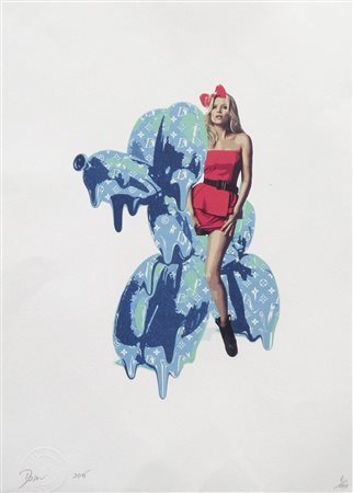Death NYC Kate Moss, 2015;Litografia a col. su carta, 45 x 32 cm, con...
