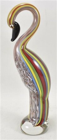 Manufaktur/Manifattura Lazzarini Murano Uccello, Anni ‘80;in vetro pesante a...