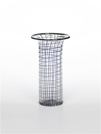 Renato Toso (1940) Vase für Fratelli Toso Murano;in vetro trasparente a righe...