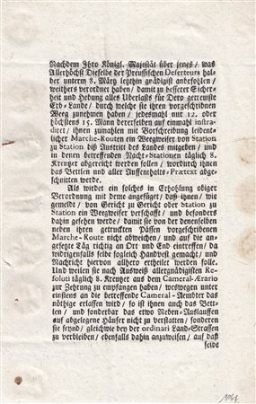 - Circolare „Bettel-Ordnung“, Innsbruck,27.4.1741;Stampa con timbro, 30,5 x...