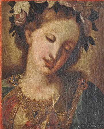 Maler des 18. Jh. /Pittore del XVIII secolo Maria da sposa;Olio su tela,...