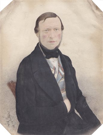 J. Falta Ritratto Franz Witzmann, alberghiere a Arco, 1857;Fotografia...