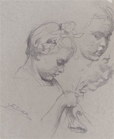 Franz Simm (Wien/Vienna 1853 – München/Monaco di Baviera 1918) Ragazza che...