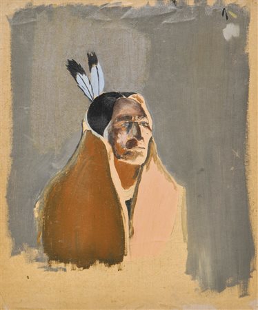 Alfons Siber (Schwaz 1860 – Hall in Tirol 1919) Indiano;Olio su tela, 43 x...