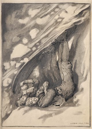 Alfons Siber (Schwaz 1860 – Hall in Tirol 1919) Sciatore – preparato ad ogni...