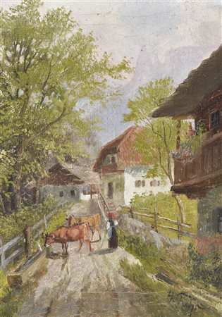 Heinrich Fahr (München/Monaco di Baviera 1845 – Innsbruck 1906) Scena...