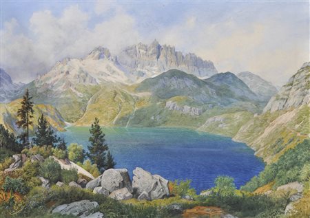 Ferdinand Gatt (Innsbruck 1847 – Brixen/Bressanone 1909) Lago Formarinsee...