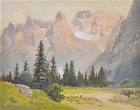 Franz Moro (St. Jakob 1875 – Wien/Vienna 1961) Dolomiten;Guazzo, 57 x 72 cm,...
