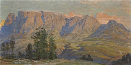 Albert Stolz (Bozen/Bolzano 1875 – 1947), Lo Sciliar visto dal Renon, 1941,...