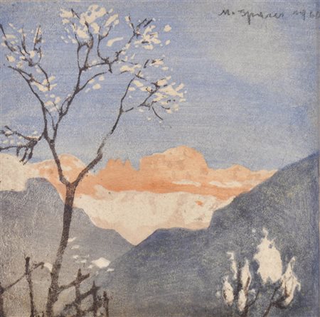 Max Sparer (Söll, Tramin/Termeno 1886 – Bozen/Bolzano 1968) Albero fiorente...