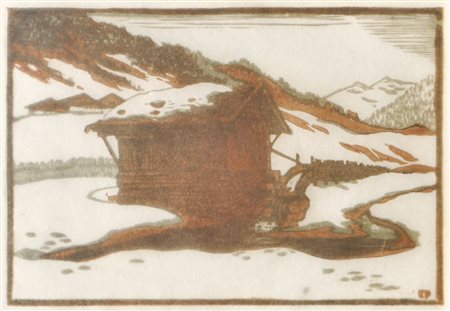 Karl Pferschy (Deutschlandsberg 1888 – Bozen/Bolzano 1930) Fienile in Val...