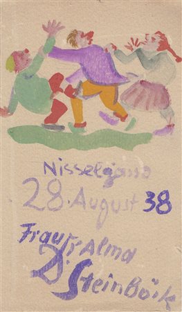 Oskar Laske Narrentreiben – Karte anlässlich der Abendgesellschaft in der...