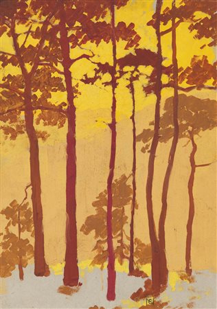 Ernst Nepo (Dauba, Böhmen/Boemia 1895 – Innsbruck 1971) Pineta in Svizzera...