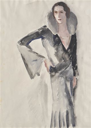 Erich Torggler (Kufstein 1899 – Innsbruck 1938) Donna in abito da sera...