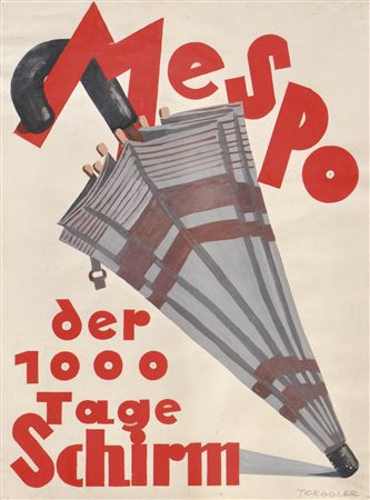 Erich Torggler (Kufstein 1899 – Innsbruck 1938) Bozzetto pubblicitario “Mespo...