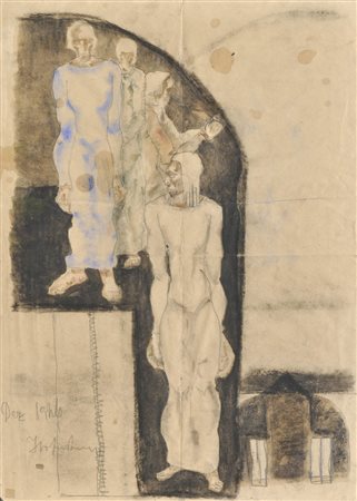 Künstler um 1926 / Pittore del 1926 ca. Bozzetto per affresco;Acquerello e...