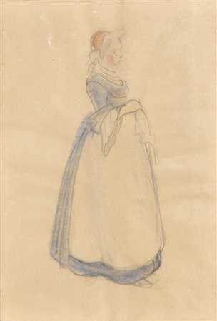 Maria Delago Bolzanina;Gessetti, pastello, 38,5 x 26 cm