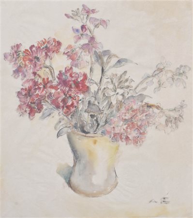 Anni Egösi (Meran/Merano 1894 – 1954) Vaso di fiori;Acquerello, 36,5 x 33 cm...