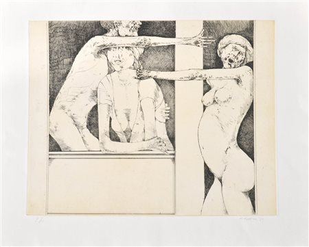 Karl Plattner Il malinteso, 1979;Acquafortee acquatinta, 35,7 x 45,4 cm...