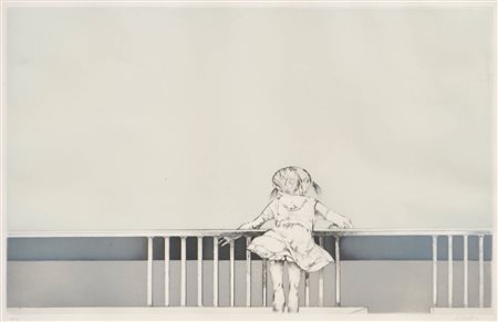 Karl Plattner Sul balcone, 1984;Acquaforte e acquatinta, 39,5 x 62,6...